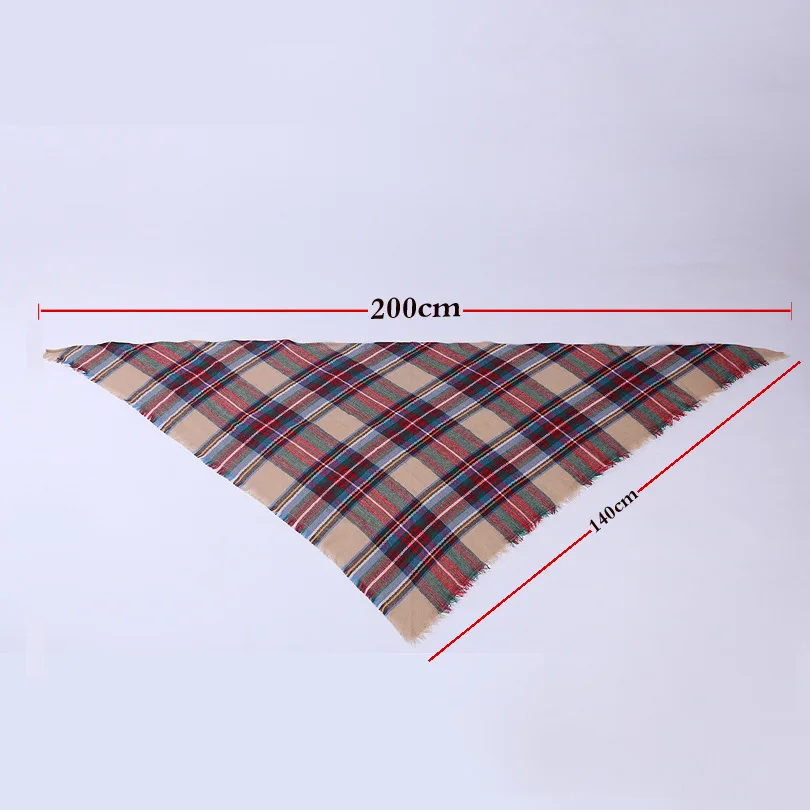 Новый Повседневный треугольный цветной шарф кашемировый классический теплый