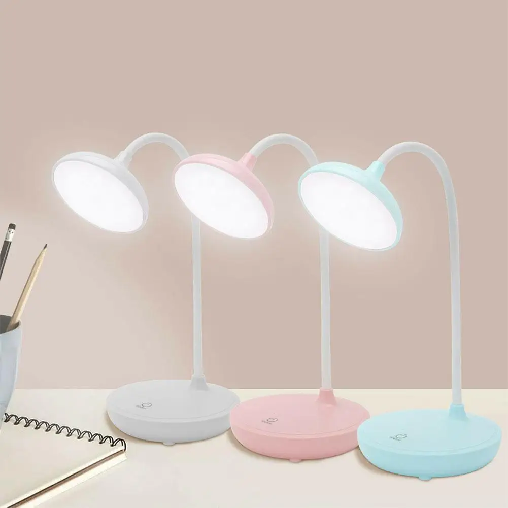 

USB Rechargeable Led Clamp Desk Lamp Gooseneck Dimming Clip On Reading Light For Book Bed And Computer 3 Color Modes Type