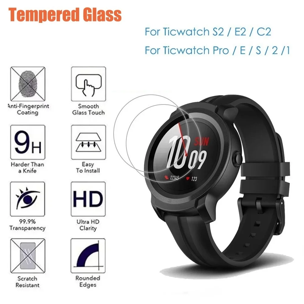 Закаленное стекло для Ticwatch Pro GTX Pro3 Pro2020 защита экрана от царапин S2 E2 C2 + Plus 1 2 E S