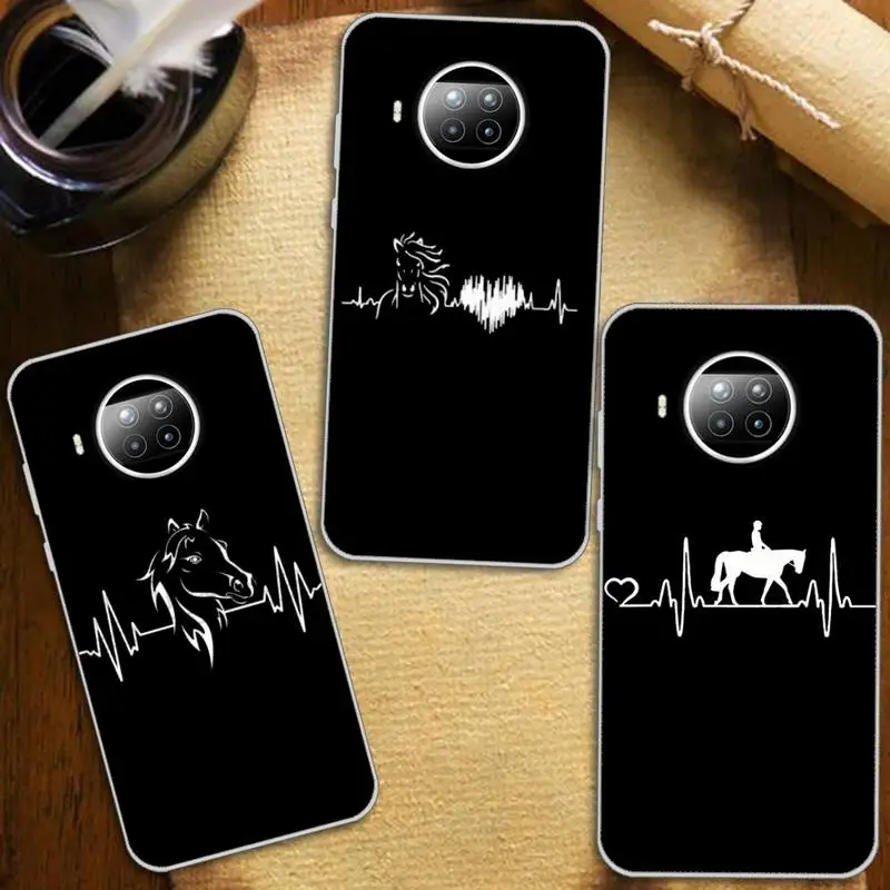 

Horse Pony Horse Heartbeat Phone Case Transparent Clear for Xiaomi Redmi note 10 t 8 9 pro lite 11