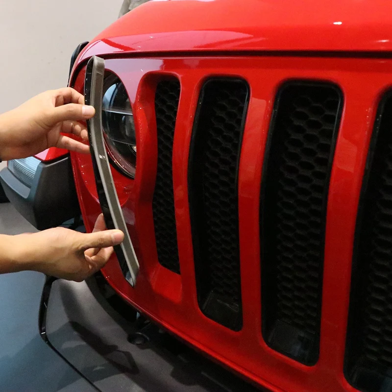 

7PCS JL Front Grill Inserts Kit , Grill Net Cover Trim for Jeep Wrangler JL 2018 2019