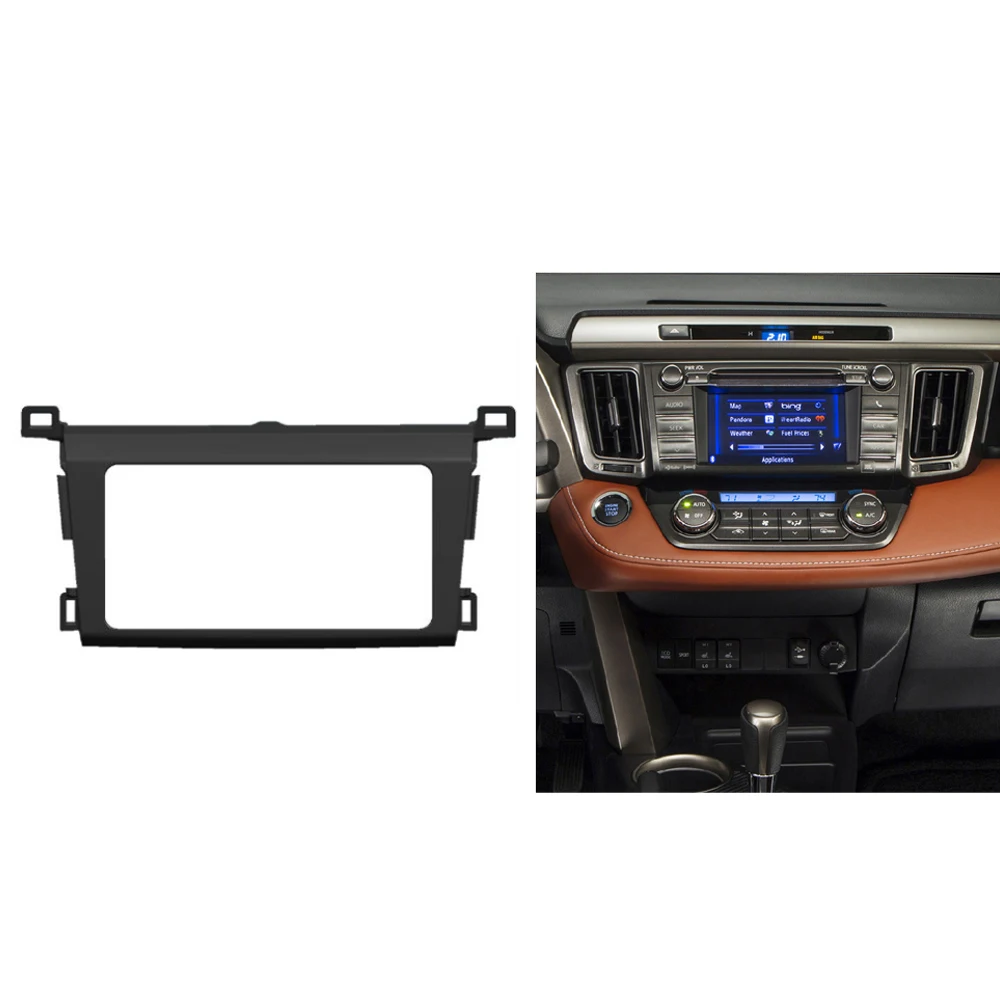 Двойной Din автомобильный радиоприемник для Toyota RAV4 2013 + стерео панель тире