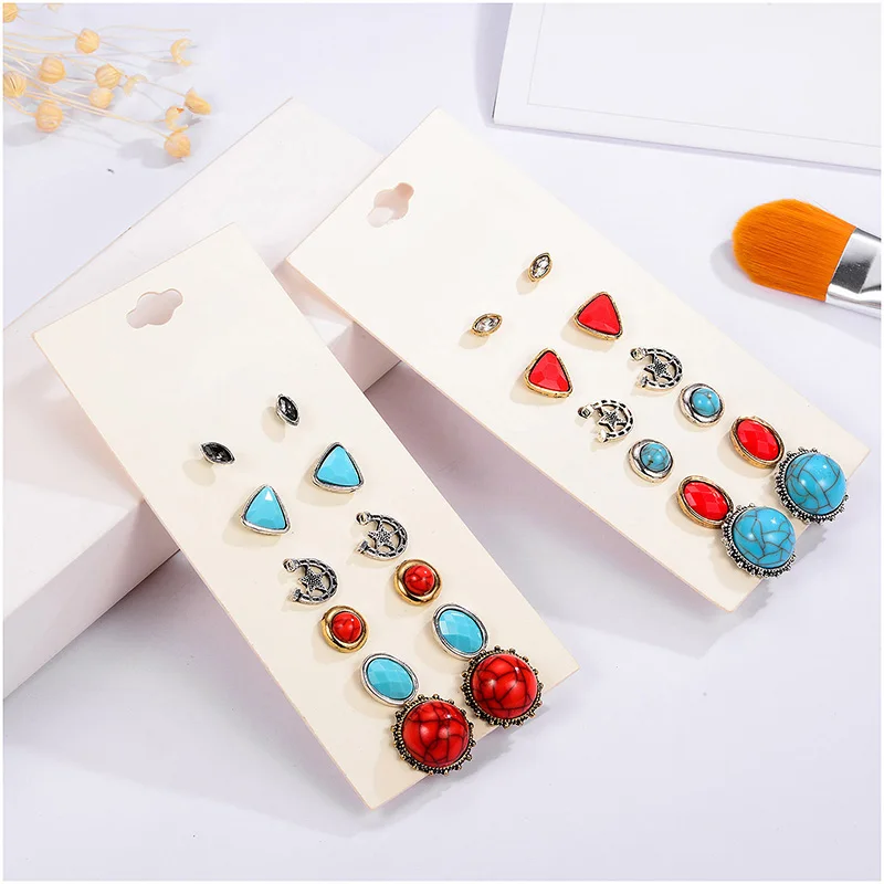 Shineland дешевые низкая цена 6 шт./компл. цветок Винтаж серьги-гвоздики набор 2020 Новый