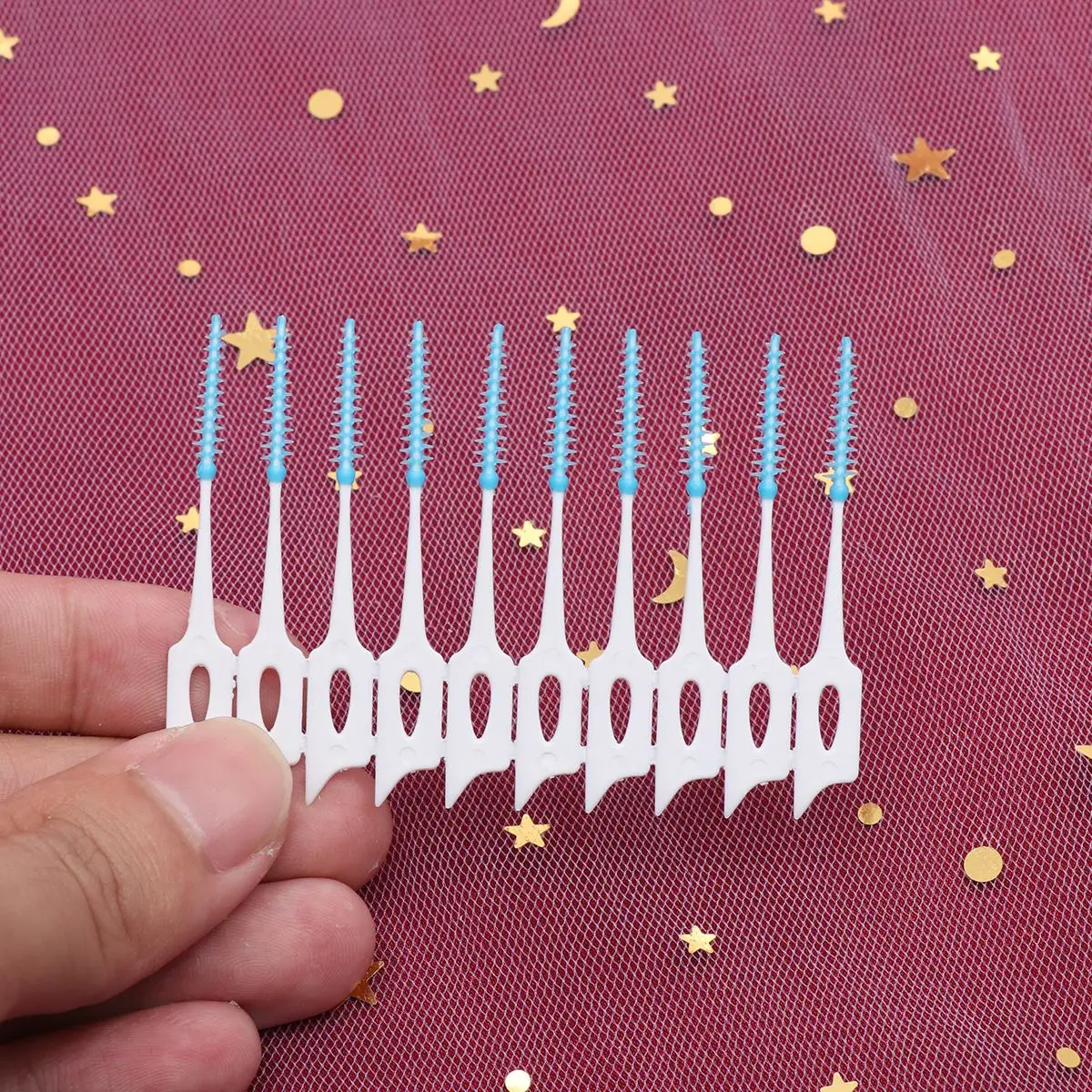 

1 Box Interdental Brushes Double-Headed Interdental Brush Portable Teeth Care Cleaning Tools Teeth Gap Brush Gum Toothpicks