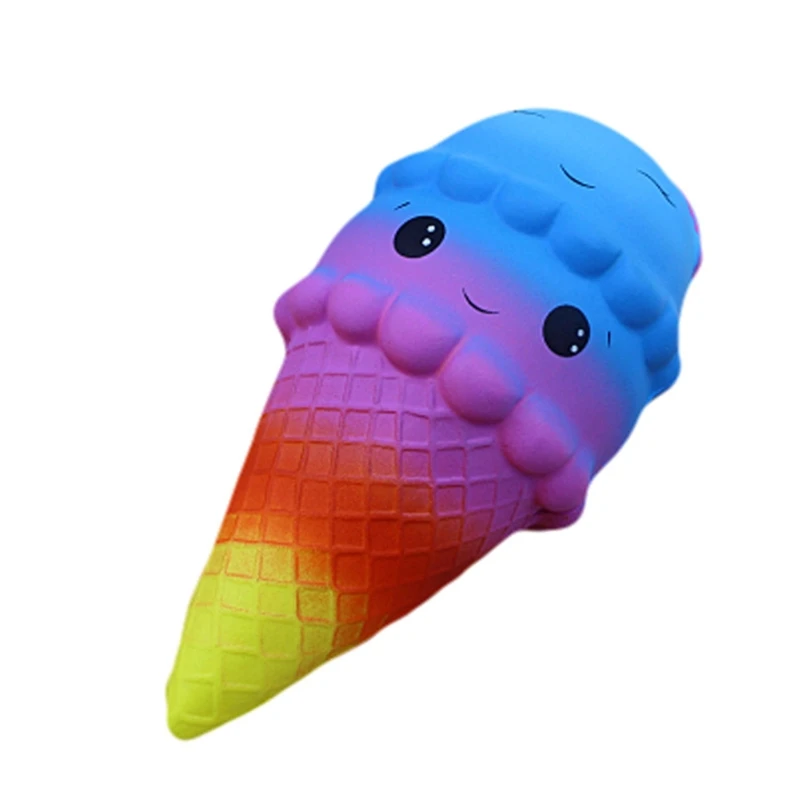 

50LE Handhold Hand Toy Soft Ice Cream Realistic Food for White Collars Stress Relief