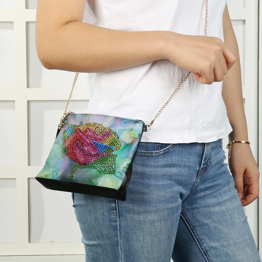 Женская модная кожаная сумка Кроссбоди с алмазной вышивкой сделай сам на плечо