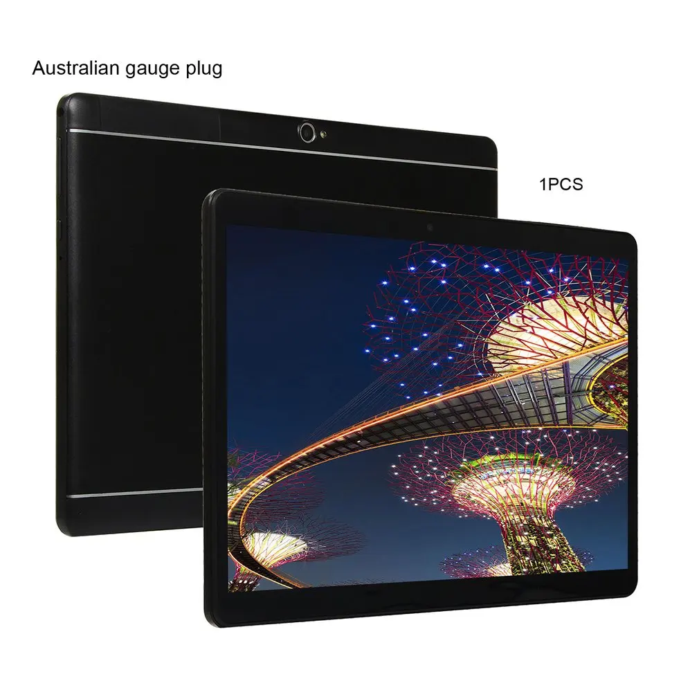 

KT107 Round Hole Tablet 10.1 Inch HD Large Screen Android 8.10 Version Fashion Portable Tablet 1G+8G Black Tablet Black US Plug