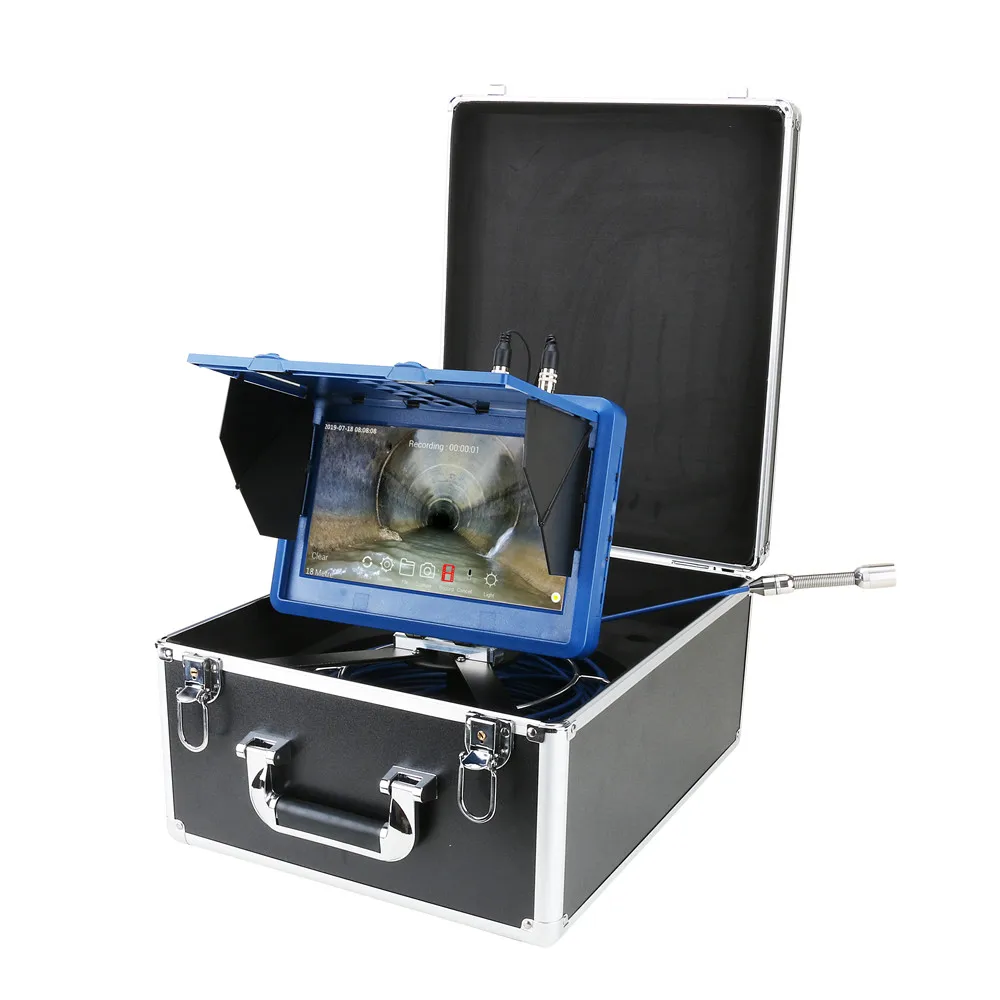 

Industrial Pipe Sewer Inspection Video Camera with Meter Counter / DVR Video recording / WIFI wireless 10inch Touch screen
