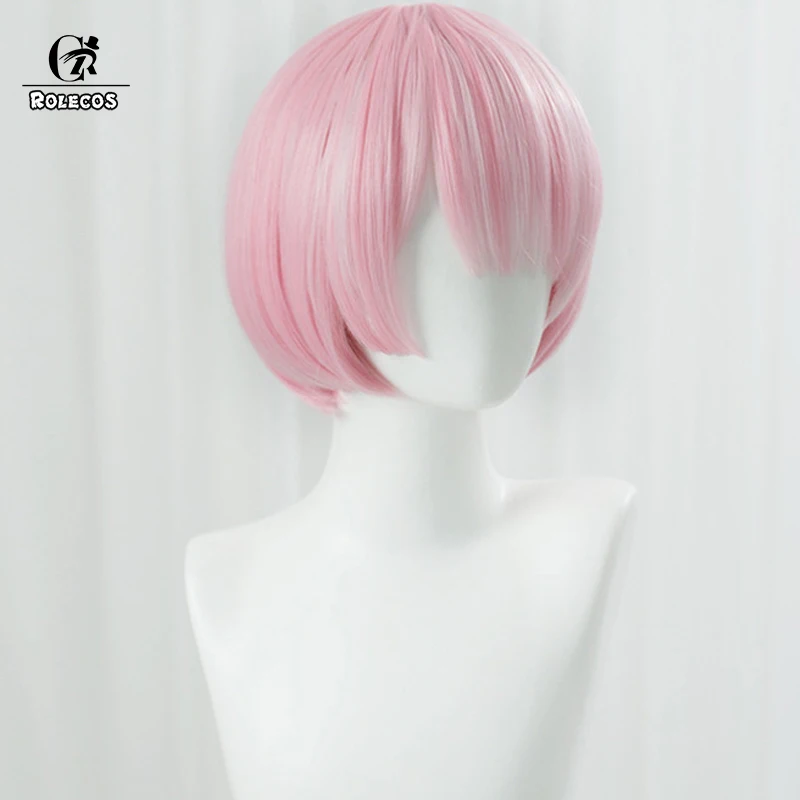 ROLECOS Градуированный цвет REM косплей парик RAM Косплей парики Re:Zero пусковая жизнь в