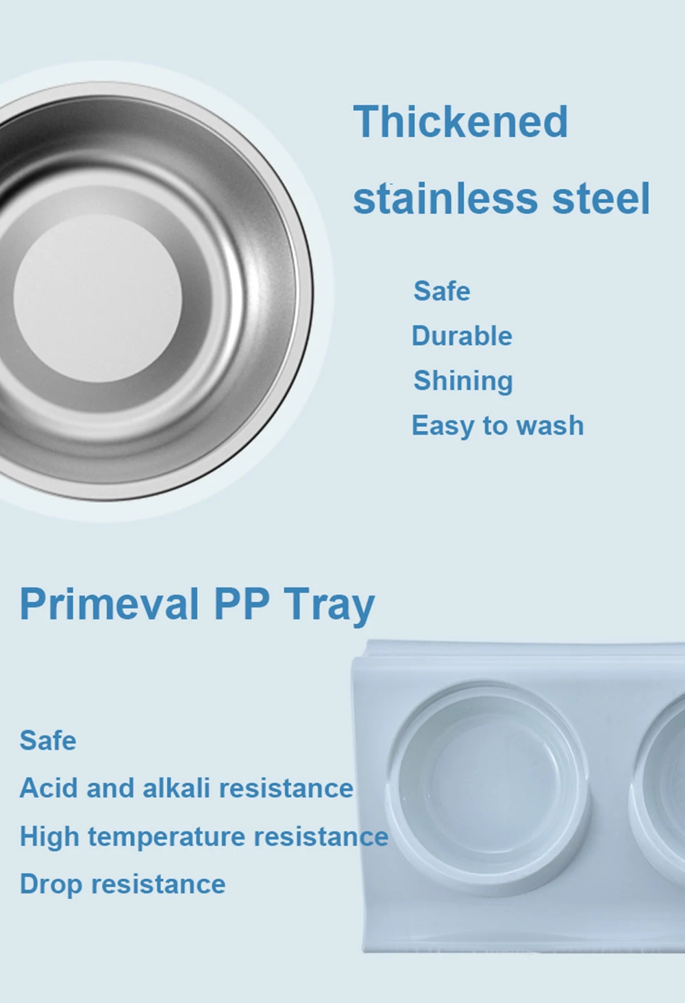 Двойная миска для питомцев Кормушка Для Воды Из Нержавеющей Стали кошек собак