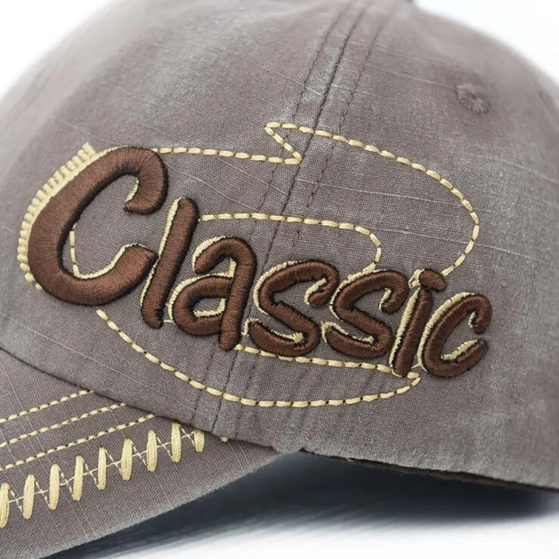 

SILOQIN Adjustable Size Fashion Cotton Baseball Cap New Snapback Autumn Men Vintage Baseball Cap Letter Embroidery Leisure Visor