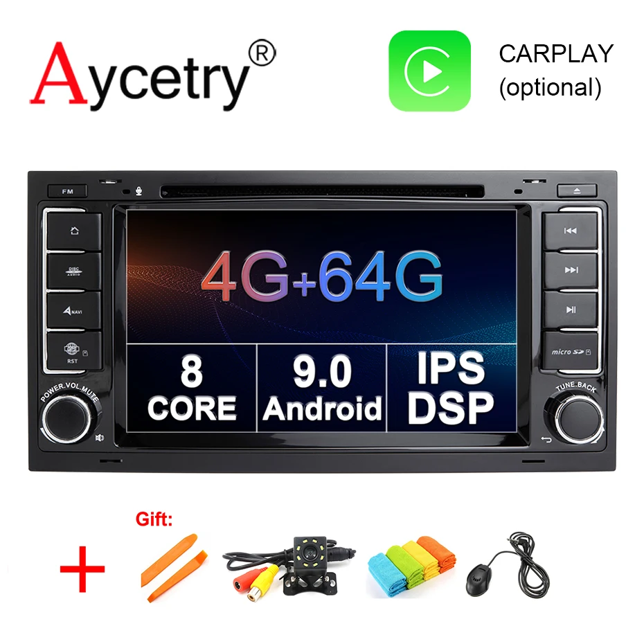 Ips DSP 8 Core 4G 64G 2 din Android 9,0 Автомобильный мультимедийный dvd-плеер gps Авторадио для VW/Volkswagen/Touareg/Multivan/T5 Автомагнитола