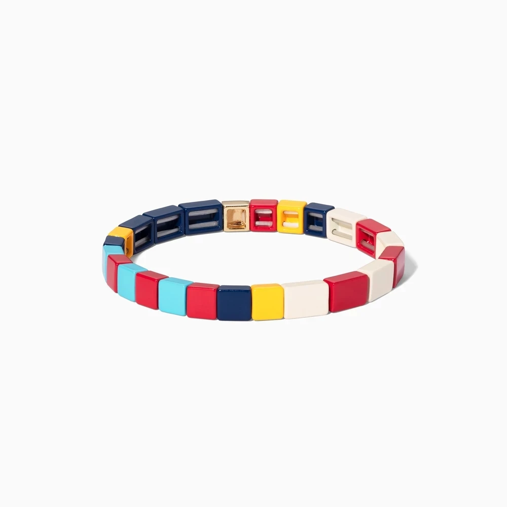 Bracelets enamel stretch bracelets for women armbandjes dames pulsera masculina TUTTI FRUTTI BRACELET GOLD HONEYCOMB beads bracelet men - Окраска металла: Bracelets