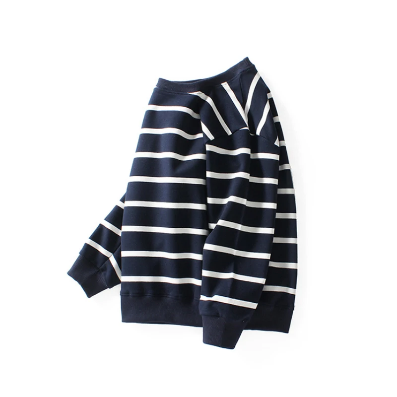 Детская одежда свитшот футболка модная подходящая ко всему с принтом в полоску