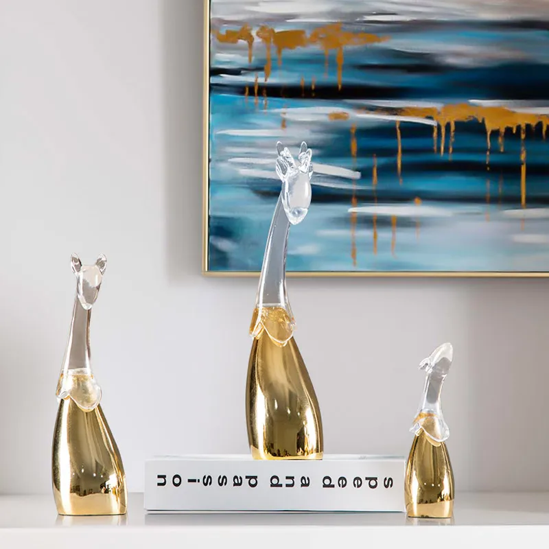 

Creative Modern Simple Resin Deer Decoration Living Room Entrance TV Cabinet Desktop Figurines Decoration Crafts Gifts