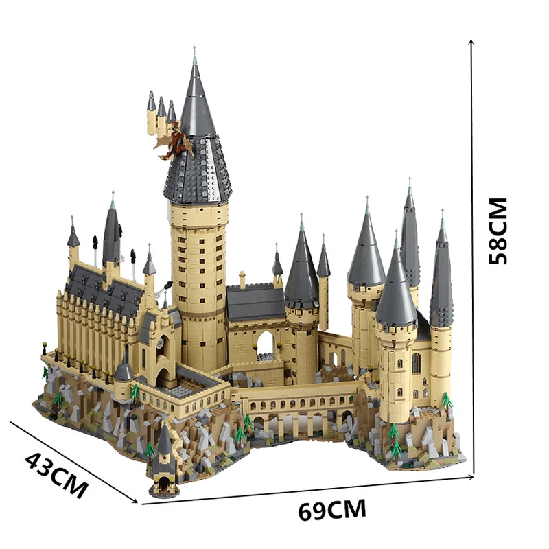 Волшебный замок школьный совместимый Legoing Harryed строительный блок рождественские