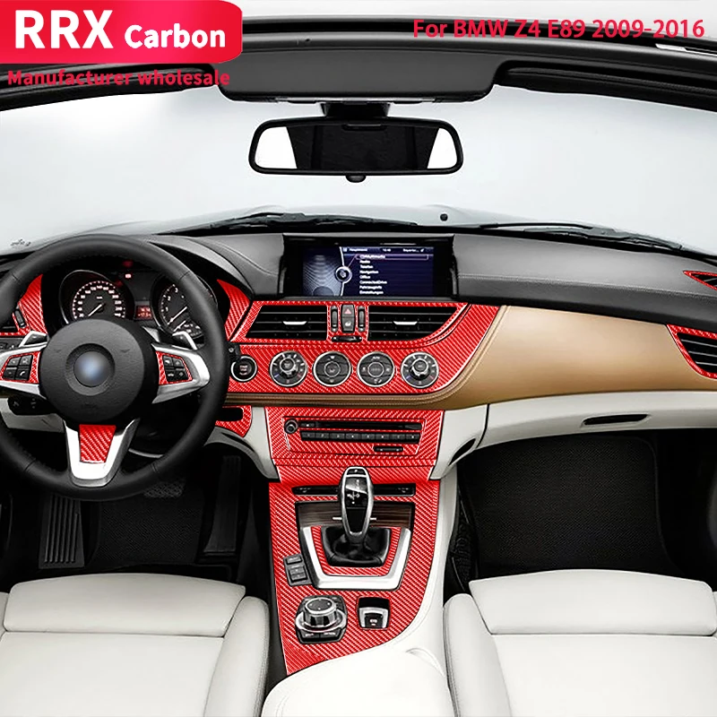 

Car Carbon Fiber Accessories Interior Trim Sticker Cover For BMW Z4 E89 2009-2016 Roadster Dashboard Steering Gear Shift Console