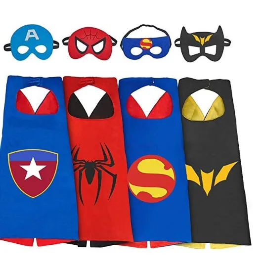 Детские костюмы на день рождения для мальчиков и девочек накидка супергероя с