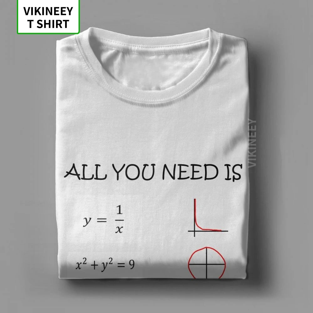 Мужская футболка с надписью All You Need Is Love Математика новинка короткий рукав