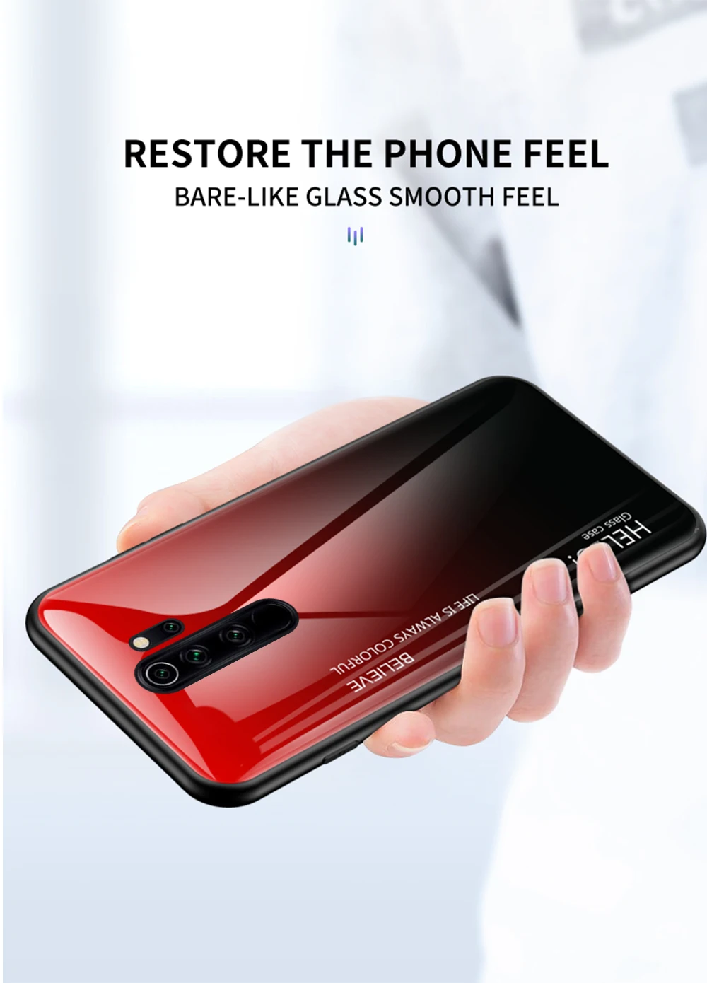 Для Xiaomi Redmi Note 8 Pro Чехол из закаленного стекла роскошный градиентный Мягкий силиконовый чехол-рамка для Xiomi Redmi Note 8 Plus чехол для телефона