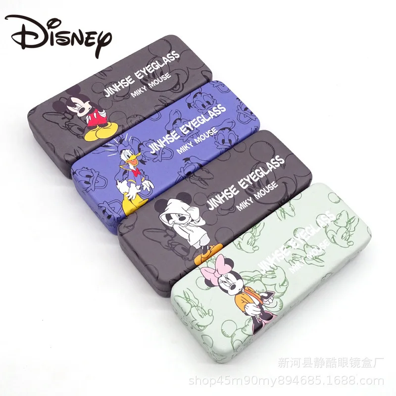 

Disney Spectacle Case Simple Creative Cartoon Spectacle Case Compressive Portable Large Frame Glasses Mickey Minnie Storage Box