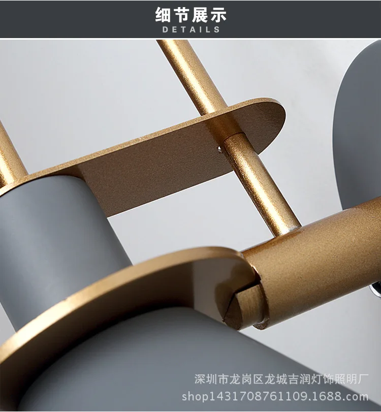 

Nordic wall lamp creative modern simple Nordic living room stairway bedroom bedside macaron horn wall lamp