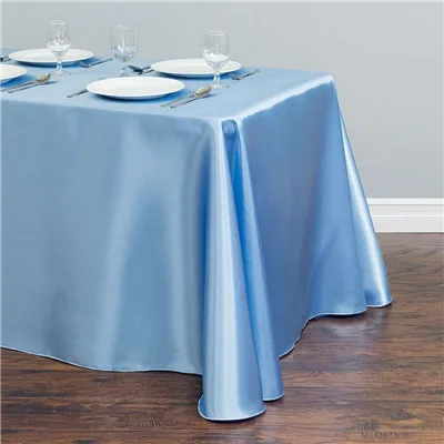 serenity blue Высокое качество 140X250 см атласная Скатерть для свадебной вечеринки банкета, прямоугольная скатерть для отеля - Цвет: serenity blue
