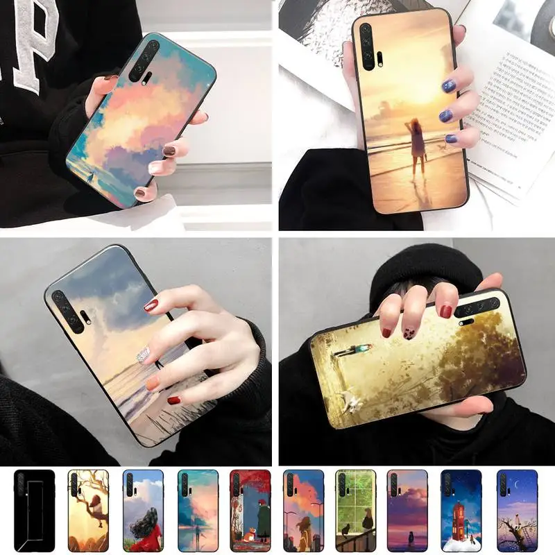 Прекрасный вид корпус под плетенную сумку чехол для телефона Huawei Y5 Y6 Y7 Y9 Honor 8X 10 20