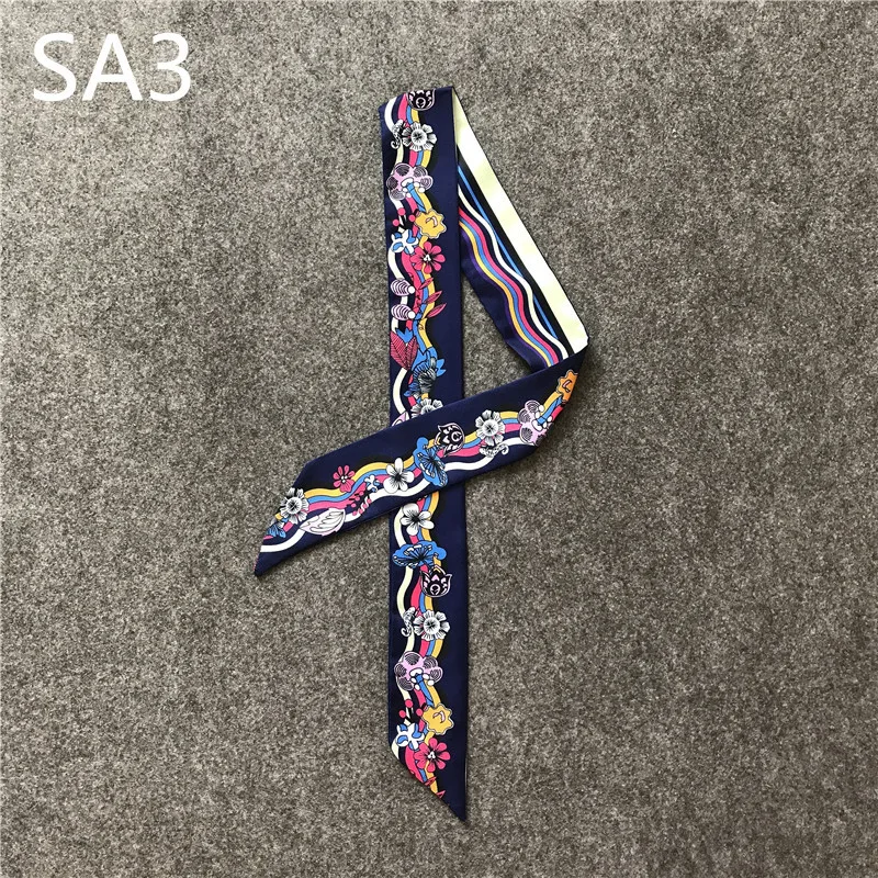 Классическая Ретро сумка с цветочным принтом шарф маленький шелковый для женщин