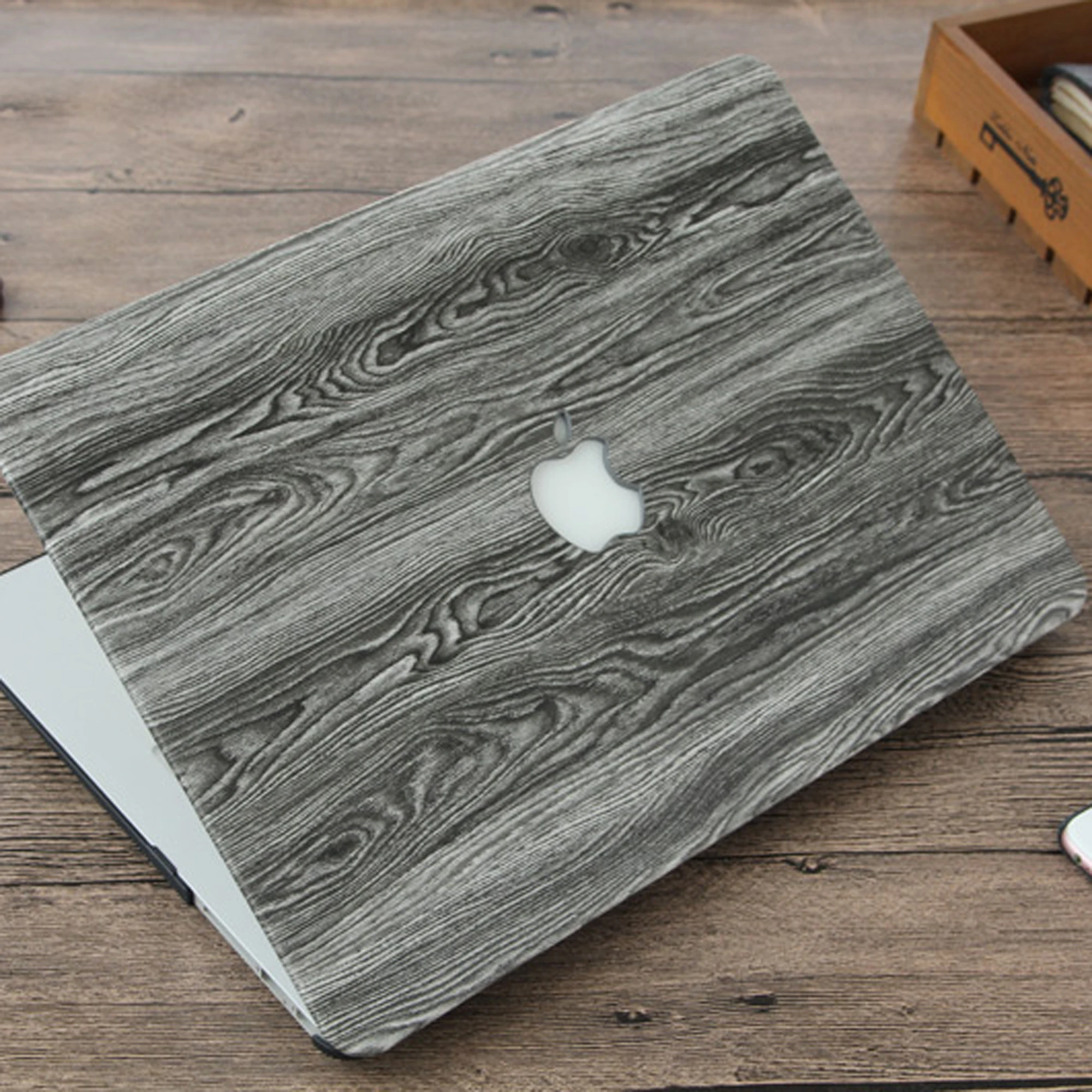 Gray Wood Grain MacBook Case, Neutral Laptop Case Accessori, Hard Protect Cover for MacBook Air 13 Macbook Pro 13 16 15