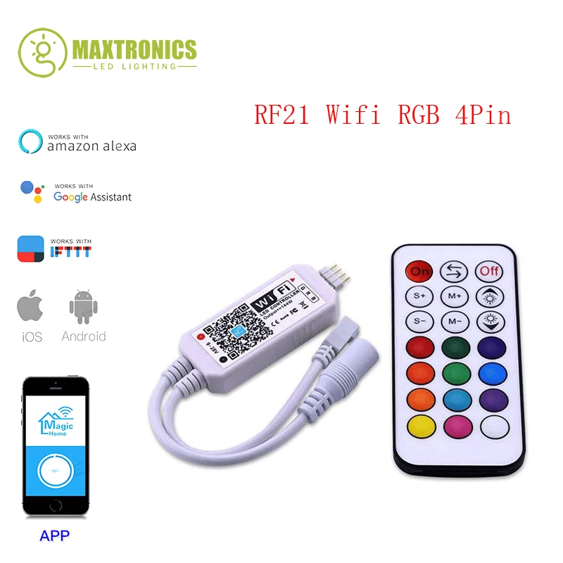 Беспроводной контроллер Magic Home DC5V 12 В 24 Bluetooth Wi Fi RGB/RGBW ИК РЧ LED для 5050 WS2811 WS2812B Pixel