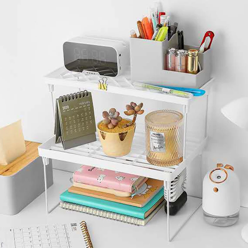 

Home Closet Organizer Storage Organizer Shelves Desk Organizer Fold Stationery Storage Shelf Kitchen Organizer Rack for Fridge