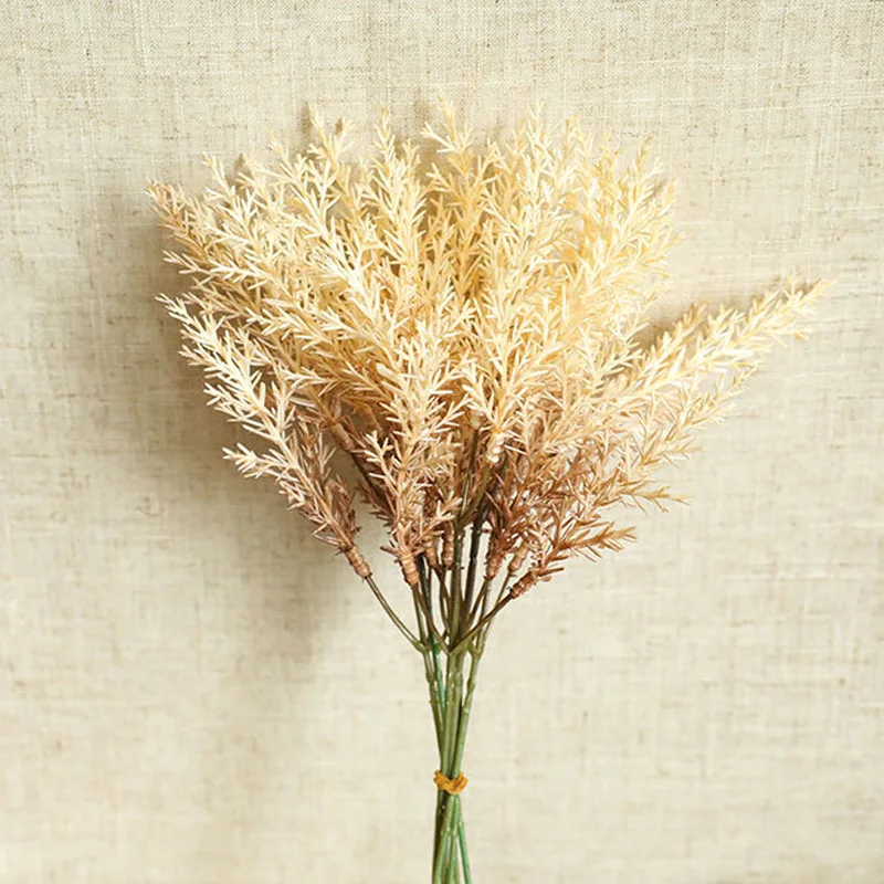 

Home Room Autumn Deocration Wedding Bouquet Decor Accessories Coffee Fake Flower 6pc/lot High Quality Plastic Artificial Flowers