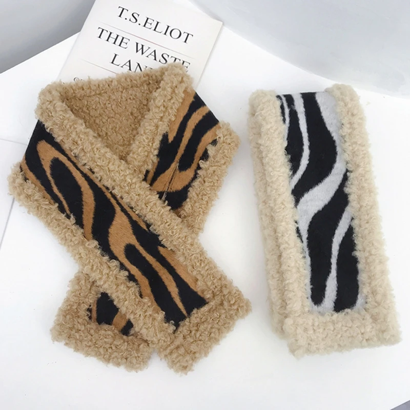 Женский зимний утепленный Пушистый Плюшевый перекрестный галстук Хомут