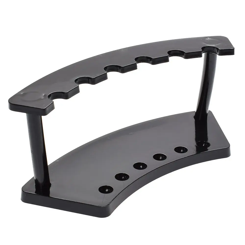 Пластиковый держатель подставка для ручек прозрачный черный Настольный