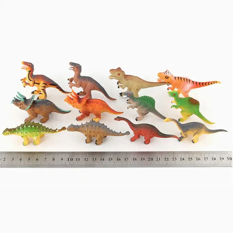 

12pcs Action&Toy Figures Model Brachiosaurus Plesiosaur Tyrannosaurus Dragon Din