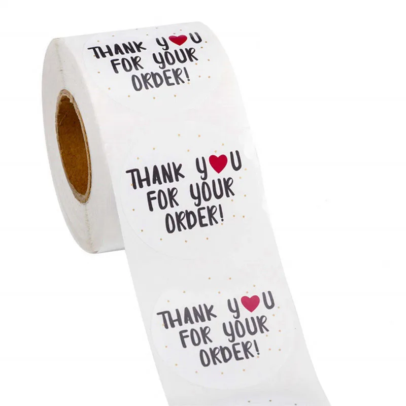 Фото - 500Pcs/roll  Thank You For Your Order Stickers Labels  White Labels For Gift Card Store Business Packaging Stationery Sticker 500pcs roll black and white thank you stickers for gift packaging seal labels decorative stickers suitble for birthday party