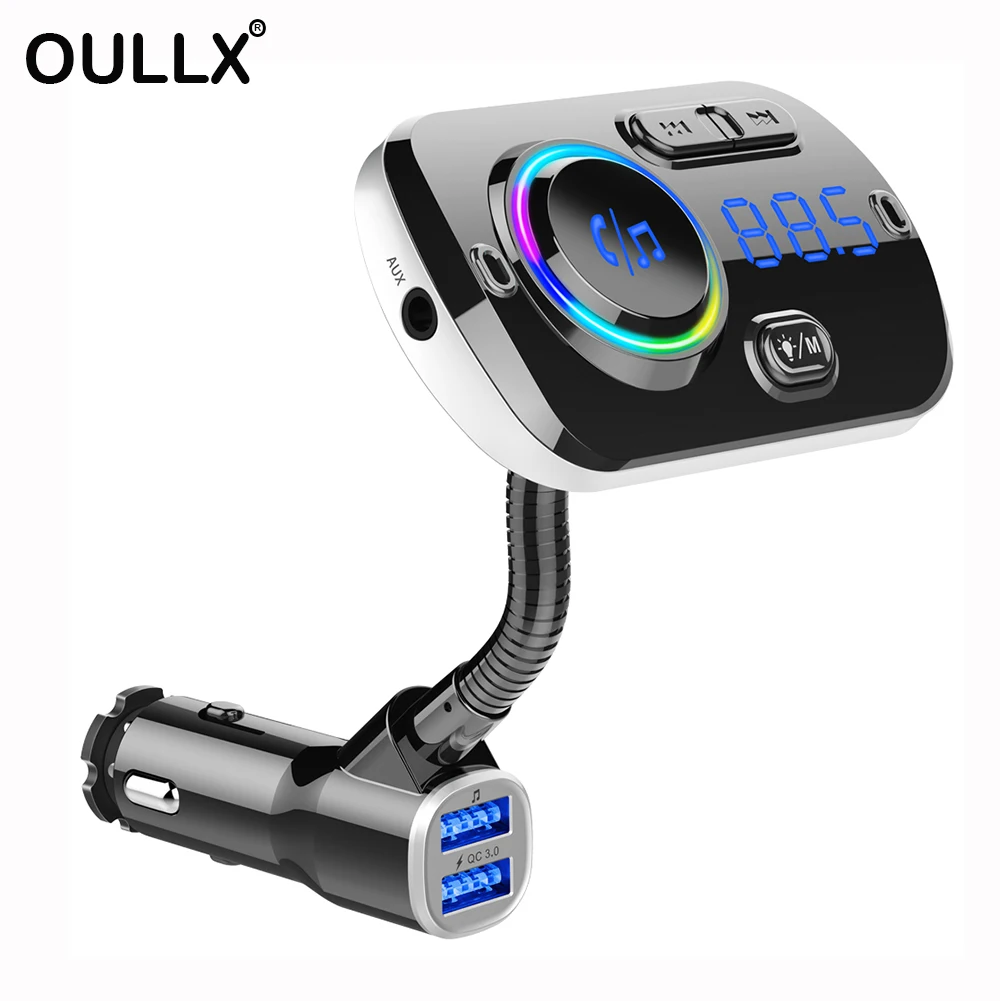 Устройство зарядное OULLX с 2 USB портами и FM трансмиттером|Зарядные устройства для