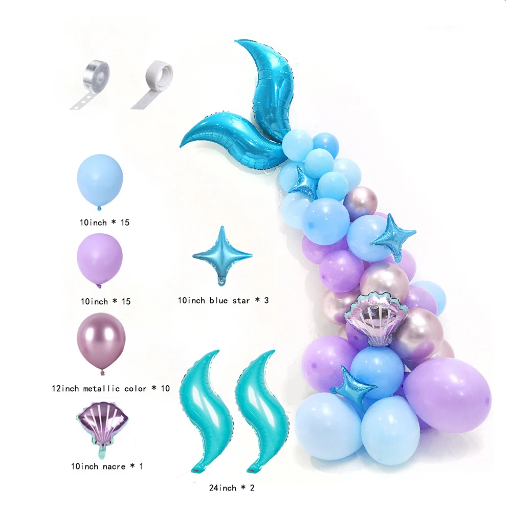 

Mermaid Party Supplies Mermaid Tail Balloon Garland Set Mermaid Arch Kit for Mermaid Birthday Supplies1