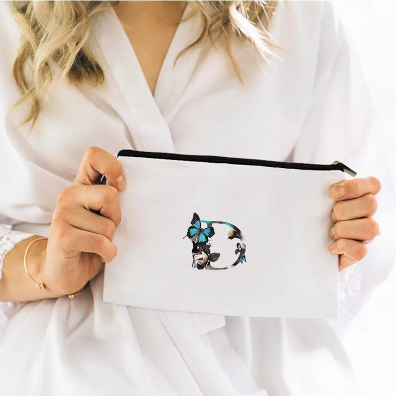 

26 Letters Make Up Bag Cosmetic for Makeup Organizer Mini Women Woman Women's Travel Bags Kawaii Personal Storage Pouch Handbags