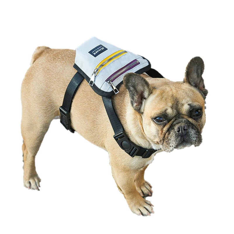 

Pet Dog Outdoor Backpack Harness Small Adjustable Portable Dog Saddle Bag Pet Harness For Walking Camping Hiking Pet Supplies
