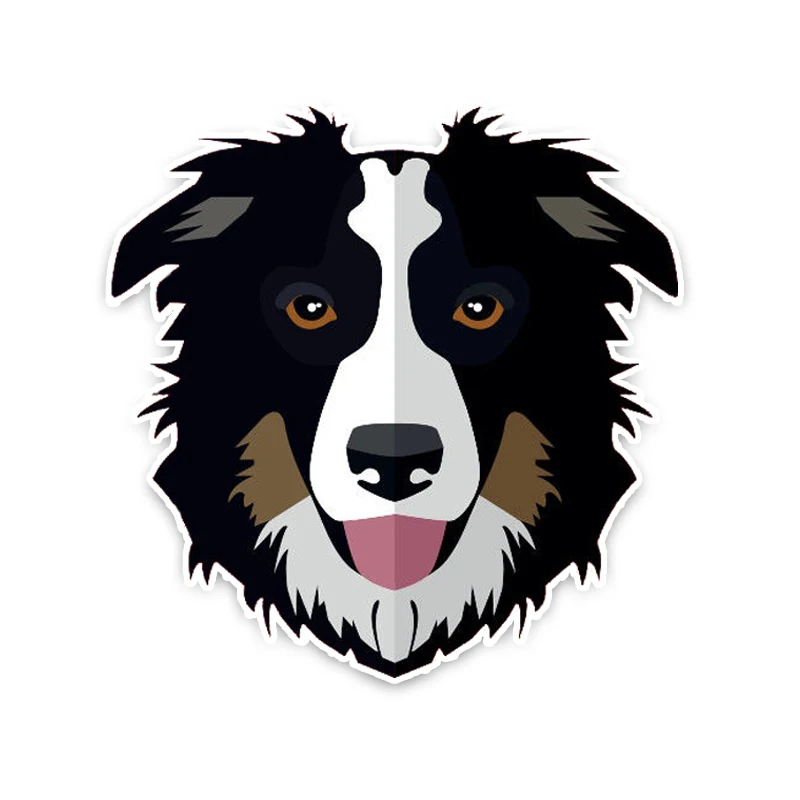 Volkrays Реалистичная Автомобильная наклейка Border Collie Dog аксессуары светоотражающая