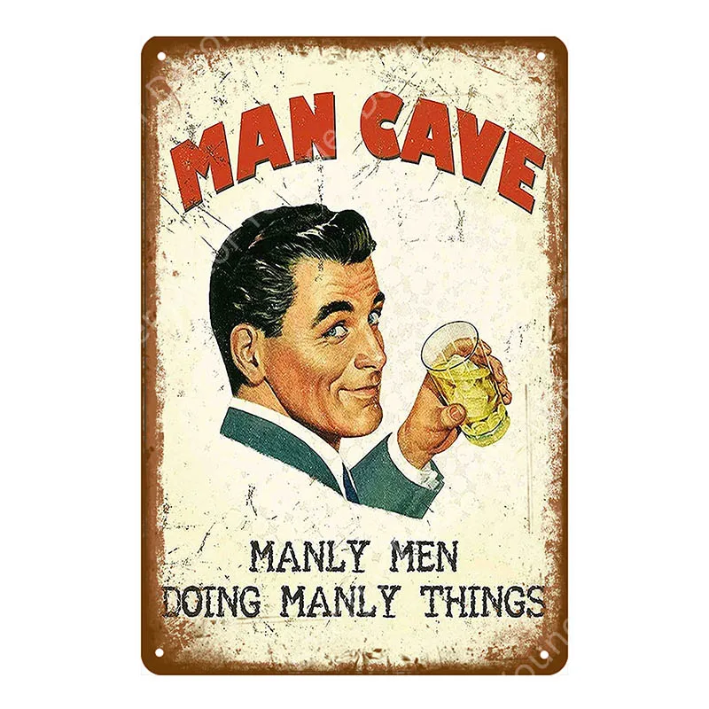 YD4205F Man Cave Drinks Beers Decoration Vintage Metal Tin Signs Gin Tonic Wine Plaque Shabby Chic Pub Bar Casino Poster Wall Art Decor - Цвет: YD4205F