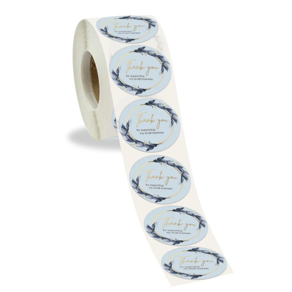 500 шт./рулон Спасибо наклейки Бумага печать этикеток Custom Gift коробка украшение на