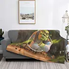 Теплое фланелевое одеяло для принцессы Шрек Фиона из романтического фильма весенне-осеннее теплое одеяло с улыбкой для зимнего постельного белья