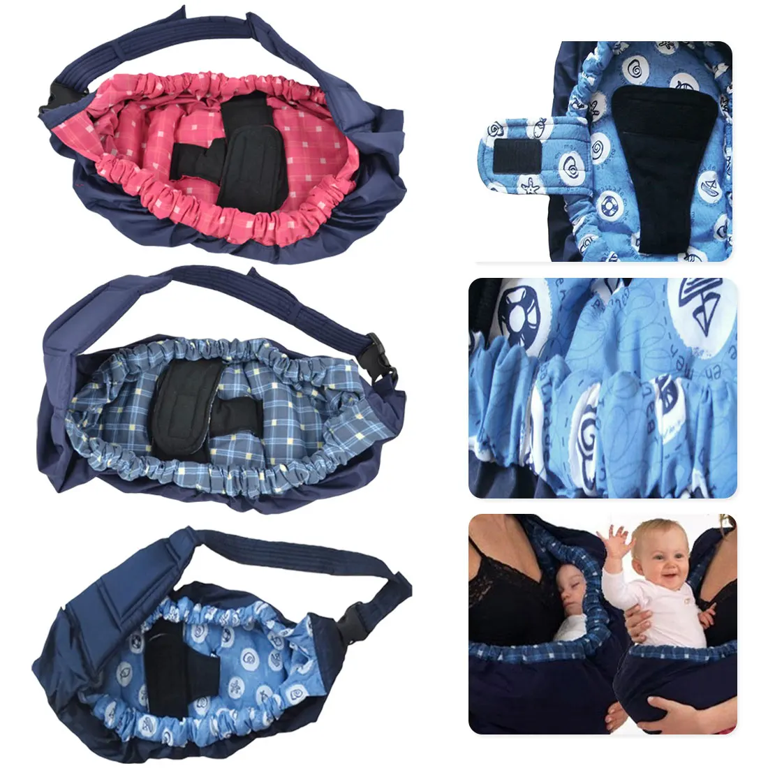 Newborn Baby Carrier Swaddle Sling Infant Nursing Pouch Front Carry Wrap Pure Cotton Breastfeed Feeding Carry Bag