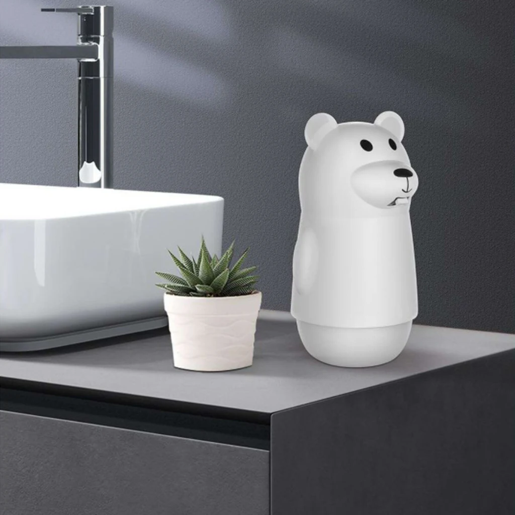 Soap Dispenser Cute Bear Shape Infrared Sensor Touchless 10oz/300ml USB Rechargeable Foaming | Обустройство дома