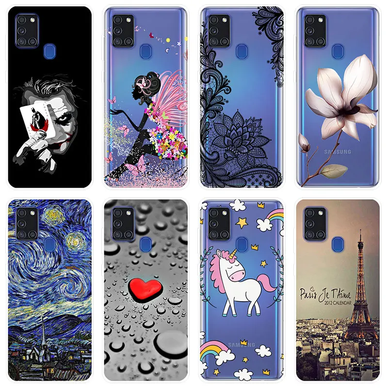 Чехол для Samsung A21s Мягкий Силиконовый ТПУ чехол телефона Galaxy A 21s A217F задней панели 6