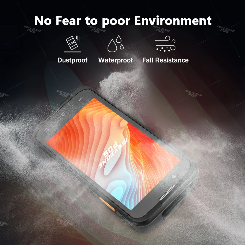 PDA IssyzonePOS на Android 7 1 прочный POS терминал ручной сканер штрих кодов Zebra 2D NFC 4G WiFi GPS