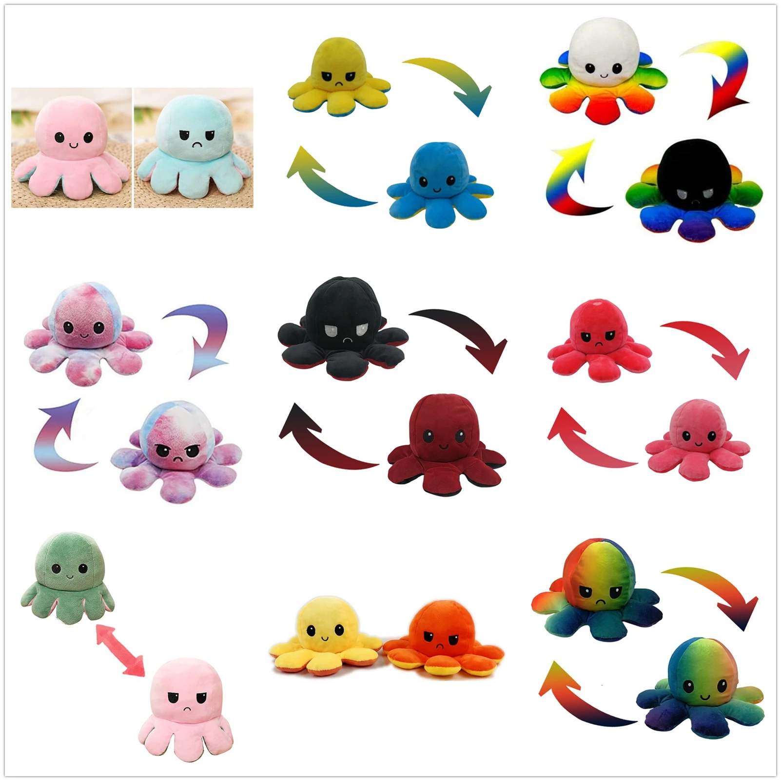 

Doll Stuffed Emotional New Flip Funny Toy Stuffed Toy Funny Present Plush Doll Fitget Toys Decoration Artwork For Home Stuffed